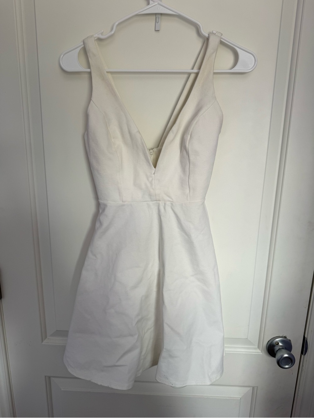 Lulus White V-Neck Fit & Flare Dress